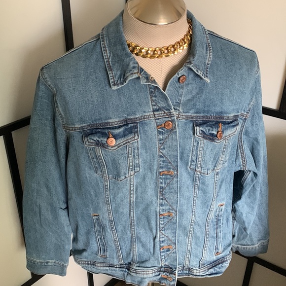 Old Navy Women's Blue Jean Jacket Size XXL Perfect with Maxi Dresses I1010 - Picture 13 of 15